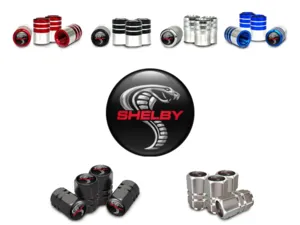 Shelby Rim Valve Stem Caps for Motorcycle Max Design